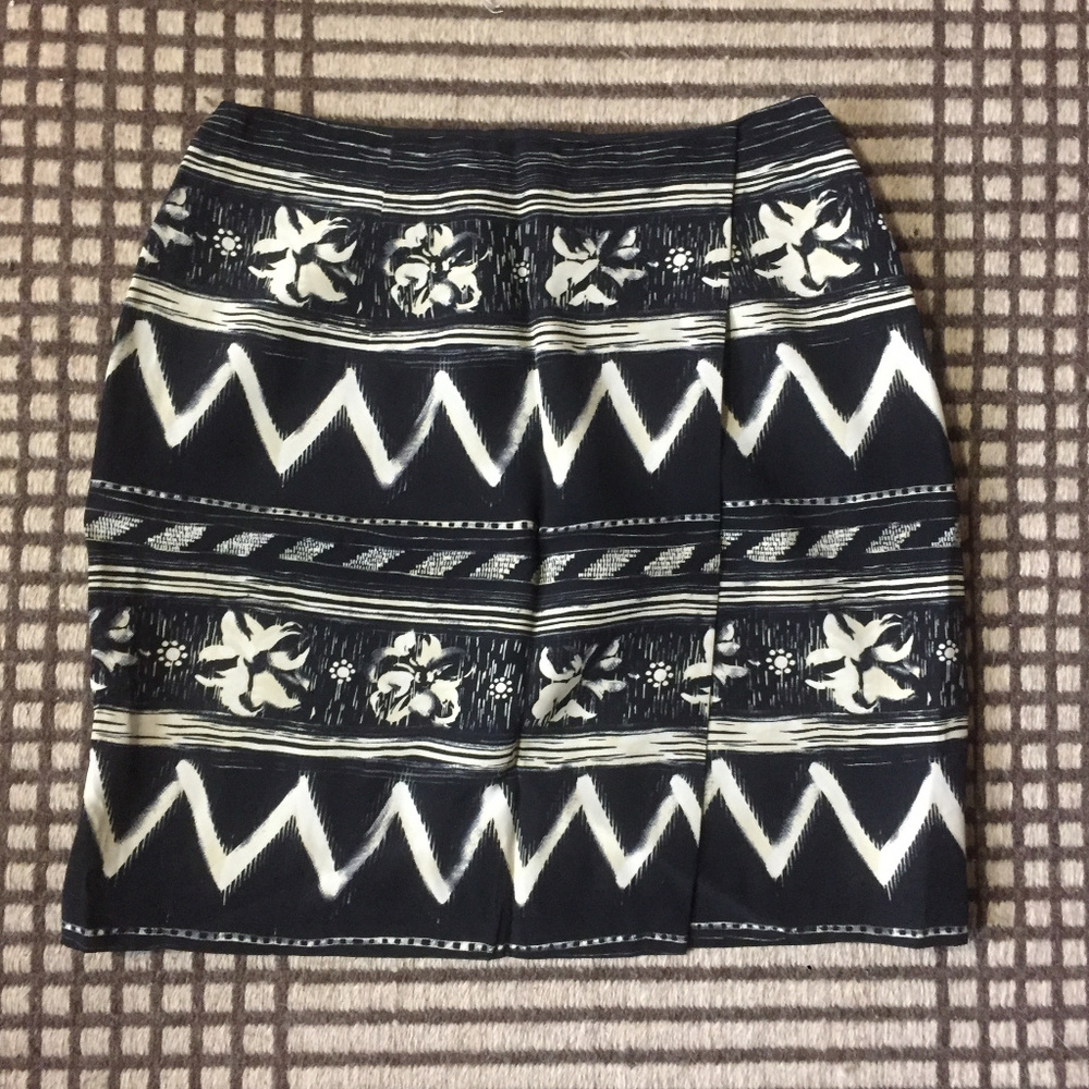 Ann Taylor silk faux-wrap skirt